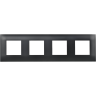 Рамка 4-местная IEK SKANDY SK-F04Bl черный SK-M42-K02